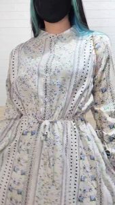 4910 Vianne Floral Starp Long Sleeves Dress Katun Import