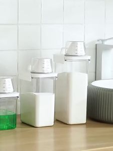 Laundry Powder Storage Box Bathroom Laundry Detergent Storage Tank Transparent Acrylic Box Household Necessities