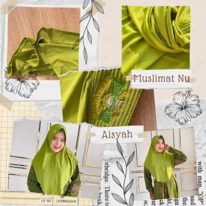 ( New Product ) JILBAB BORDIR MUSLIMAT NU AISYAH