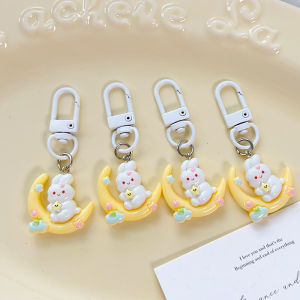 【♡Lovely girls house♡】10Pcs จี้กระเป๋าที่ใส่กุญแจกระต่ายการ์ตูนของเล่นน่ารักพวงกุญแจเด็กผู้หญิง