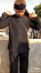 Setelan Baju Pangsi / Komprang Hitam Adat Pria Dewasa