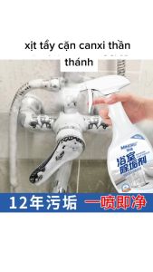 Bình xịt tẩy cặn canxi vách kính vòi rửa chai xịt vệ sinh nhà tắm tẩy trắng bồn rửa