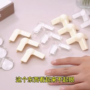 4 Pcs Silicone Material L-Shape Table Corner Edge Protection Cover Table Corner Edge Guards