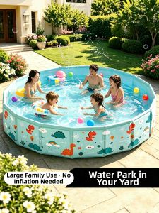 CHEORLIAN | No-Inflation Folding Childrens Swimming Pool