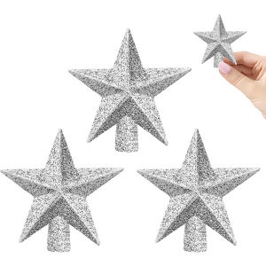 3 ชิ้น/แพ็ค Glitter Star ตกแต่งต้นคริสต์มาส Merry Christmas Decor Home Navidad เครื่องประดับ Five-pointed Star ตกแต่ง