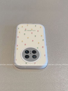 Huawei Mate70Pro Silicone Phone Case Full Cover Protection Elegant Simple New Model Transparent Anti-Fall Korean Polka Dot Design