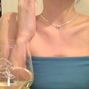 Vòng Tay Thiết Kế Theo Phong Cách Pháp Thanh Lịch Có Nút Thắt Bướm Chuỗi Xương Rắn Tinh Tế Đa Năng Trang Sức Thời Trang Hợp Kim