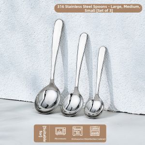 TREEJACK | Food Grade 316 Stainless Steel Spoon Tablespoon Round