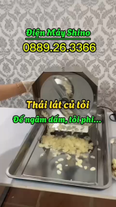 máy thái lát vuông nhỏ thái đa năng tỏi hành cà rốt .... điều chỉnh độ dày mỏng 0-8mm
