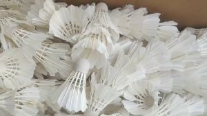 【3/6Pcs Badminton Balls Shuttlecock White Goose Feather Flying Stability Durable Feather Shuttlecock Ball Outdoor Training】