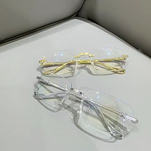 แว่นตาอ่านหนังสือ เลนส์แก้ว ทรงสี่เหลี่ยม สไตล์คลาสสิก ป้องกันรังสี เลนส์ซูมอัจฉริยะ