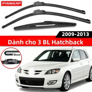 PINMOAP Bộ Lưỡi Gạt Nước Cho Xe Mazda 3 BL Hatchback 2009-2013 Kính Chắn Gió Trước & Sau Cao Su Bền Đẹp Dễ Dàng Lắp Đặt 3 Chiếc