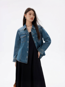 DUSHU | Elegant Slim Fit Jeans Jacket