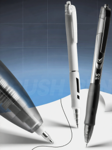 deli | Deli V1 Click Pen Quick Dry Large Capacity Carbon Black Writing Water-Based Neutral Pen for Students Exam Business Supplies