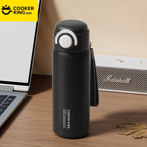 COOKER KING | COOKER KING 550ML Stainless Steel Water Bottle Double Drink Large Capacity Thermos Cup Portable Straw Cup Camping Use Tableware
