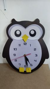 Jam Dinding Karakter Unik Motif Burung Hantu Hiasan Kamar Dekorasi Dinding Aesthetic