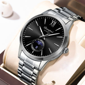 Đồng Hồ Cơ Tự Động Hoàn Toàn Dành Cho Nam Dianpai Thép Không Gỉ Hiển Thị Pha Mặt Trăng Dạ Quang Đồng Hồ Đeo Tay Công Sở Hợp Thời Trang Chống Nước