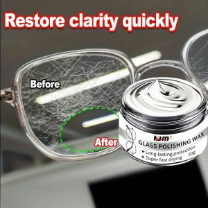 KJM Premium Glass Polishing Wax for Eyeglasses - Fast Scratch Repair Clarity Restorer Anti-Fog & Anti-Oxidation 30g