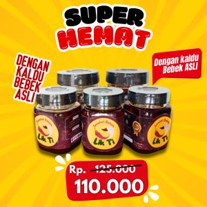 sambal hitam bebek instan kemasan isi 5 paket hemat