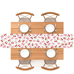 Cherry Pattern Table Runner All-Season Universal Family Holiday Party Wedding Universal Table Runner