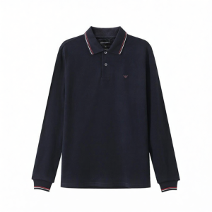Emporio Armani | Mens Small Emblem Business Long Sleeve Polo