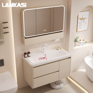 LANKASI | Bathroom Cabinet Combination Ceramic Basin 1 Piece Wash Station