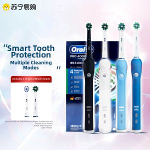 OralB P4000 Electric Toothbrush Adult Rechargeable 3D Ultrasonic Home Use Gift for Boyfriend Couples Smart Oral Care