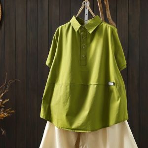 SUOSHE | Polo Collar Splicing Loose Oversized T-shirt Extra Large