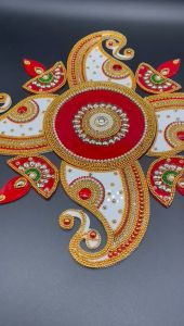 Acrylic Handcrafted Decorative Rangoli Set /Beautiful Reusable Traditional Festive Home Decor Acrylic Rangoli/Designer Floor Rangoli/Home Décor/Decoration/Acrylic Traditional /Deepavali Decor/Floor Decor/Indian Wedding Festival Decoration/Gift Return Gift