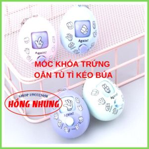 [ Mới]Combo  Móc Khóa Trứng Oẳn Tù Tì  Kéo Búa Bao Nút Xoay Ngẫu Nhiên