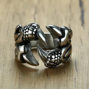Cincin Elegan Desain Cakar Kaki Naga Legendaris (Adjustable)