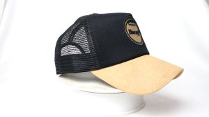 DENZEL DZ 146 TRUCKER CAP - Topi Hitam Coklat - TOPI HIKING - TOPI GUNUNG - TOPI TRUCKER - TOPI PRIA