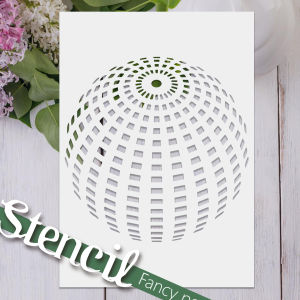 1PC A4 8.2×11.7inch 3D Sphere Geometric Painting Stencil Reusable Template for DIY Wall Tote Bag Fabric Wood Paper Journal Decor