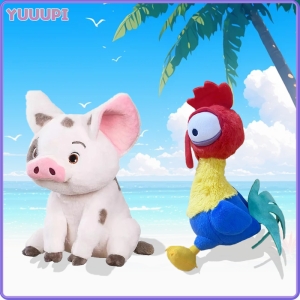 Kawaii Moana Pig Rooster Plush Toy Anime Pig Princess Chicken Stuffed Animals Accompany Sleep Toy Home Decor Kids Birthday Gifts