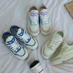 Giày Nữ Phong Cách Hồng Kông 2022 Giày Thể Thao Mẫu Mới Giày Nữ Phong Cách Khuôn Viên Trường Giày Bánh Mì Đế Dày Thường Ngày Giày Thể Thao Giản Dị Dễ Ph