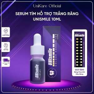 Serum Trắng Răng Unismile Hỗ Trợ Cải Thiện Vết Ố Vàng Răng Làm Sạch Mảng Bám Trên Răng Unikare 10ml