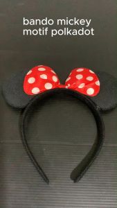 STIPPPA Bando Telinga Miki Pita Polkadot Head Band Piece Accessories Wanita Anak Bandana LZ