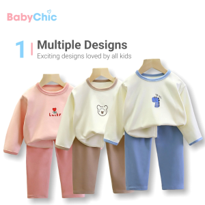 Kids Long Sleeve Pyjamas Set Baju Tidur Budak Lelaki Perempuan Baby Sleepwear 6 Months - 6 Years