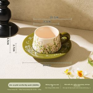 SHELI | Hộp Quà Sang Trọng Bộ Cốc và Dĩa Đựng Cà Phê