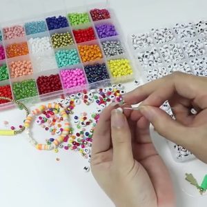 SG READY STOCK 1200PCS Acrylic Beads English Letter Beads For Bracelet Necklace Jewelry Making Handmade DIY Accessories Beads Kids Art Toys Gift
