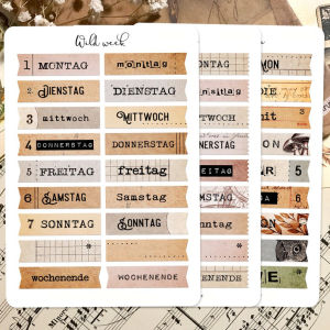 Sticker tự cắt phong cách cổ điển - hình dán tự thiết kế vintage trang trí sổ nhật kí sổ tay | Bullet journal - kc026