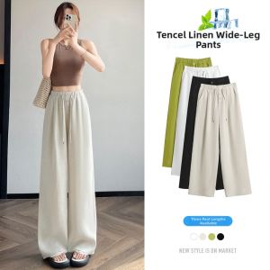 La Chapelle | Thin and Breathable Womens Wide Leg Pants Tencel Linen