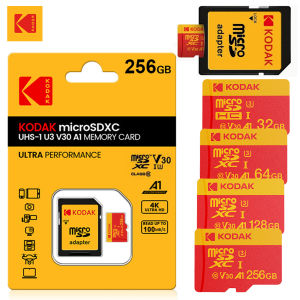 Kodak | Original KODAK Micro Sd Card 128GB 256GB 512G U3 High Speed Microsd Memory Card 4K Video TF card for DJI Pocket Cams Drones PC