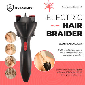 Electric Hair Braider Automatic Twist Braider Knitting Device Hair Braider Machine Braiding Hairstyle Hair Styling Tool Knitting Machine Automatic Hair Braider DIY