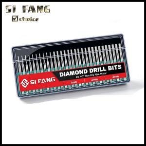 SI FANG | Diamond Drill Bits 1/8 Shank Compatible With Dremel For Drilling Grinding Glass Stone Jewelry Diamond Tip 1/2/3mm Tip Each 10Pcs
