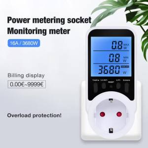 Digital Voltage Consumption Power Meter Watt AC Electricity Analyzer Monitor Energy Meter Monitors Outlet Electricity Socket