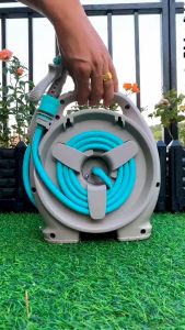 Bộ Vòi Rửa Xe Tưới Cây Thu Cuộn Dây Ống Dài 12m Ống Nước Siêu Bền Không Gập Không Xoắn Chịu Áp Lực Cao.