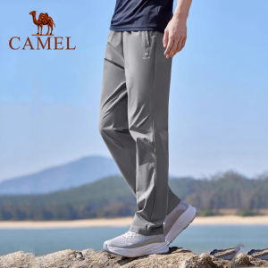 Cameljeans กางเกงวิ่งออกกำลังกายระบายอากาศได้สำหรับกางเกงขาทรงกระบอกใหม่ฤดูใบไม้ผลิและฤดูร้อนกางเกงสำหรับผู้ชาย