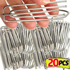 20Pcs 4Prongs Curtain Tape Hooks Anti-rust Drapery Hook Pinch Clip Alloy Shower Curtain Cloth Clamp Pleat Clips Home Curtain Tool