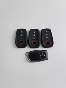 Silicone Car Key Case Cover For Toyota Land Cruiser 200 300 Prado Crown TLK 200 Yaris Cross Hilux Innova Fortuner Camry 55 Key
